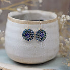 Maggie Read Jewellery Earrings Bronze Bronze Inlay Earrings - Blue & Green