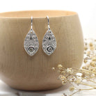 Maggie Read Jewellery Earrings Fine silver Art Deco Silver Gemstone Earrings