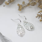 Maggie Read Jewellery Earrings Fine silver Art Deco Silver Gemstone Earrings