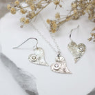 Maggie Read Jewellery Earrings Fine silver Heart Silver Gemstone Earrings & Necklace Set