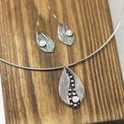 Maggie Read Jewellery Earrings Fine silver Riverbed Silver Earrings and Necklace Set