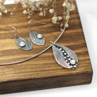 Maggie Read Jewellery Earrings Fine silver Riverbed Silver Earrings and Necklace Set