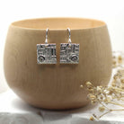 Maggie Read Jewellery Earrings Fine silver Square Silver Gemstone Earrings