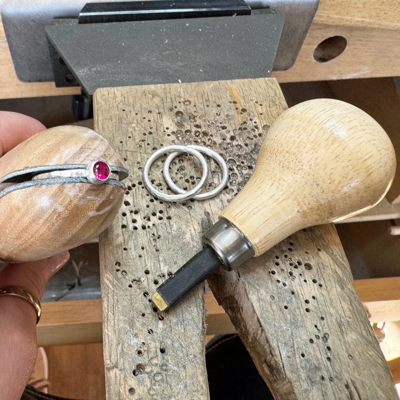 Maggie Read Jewellery Jewellery Class Gemstone Stacking Rings Workshop