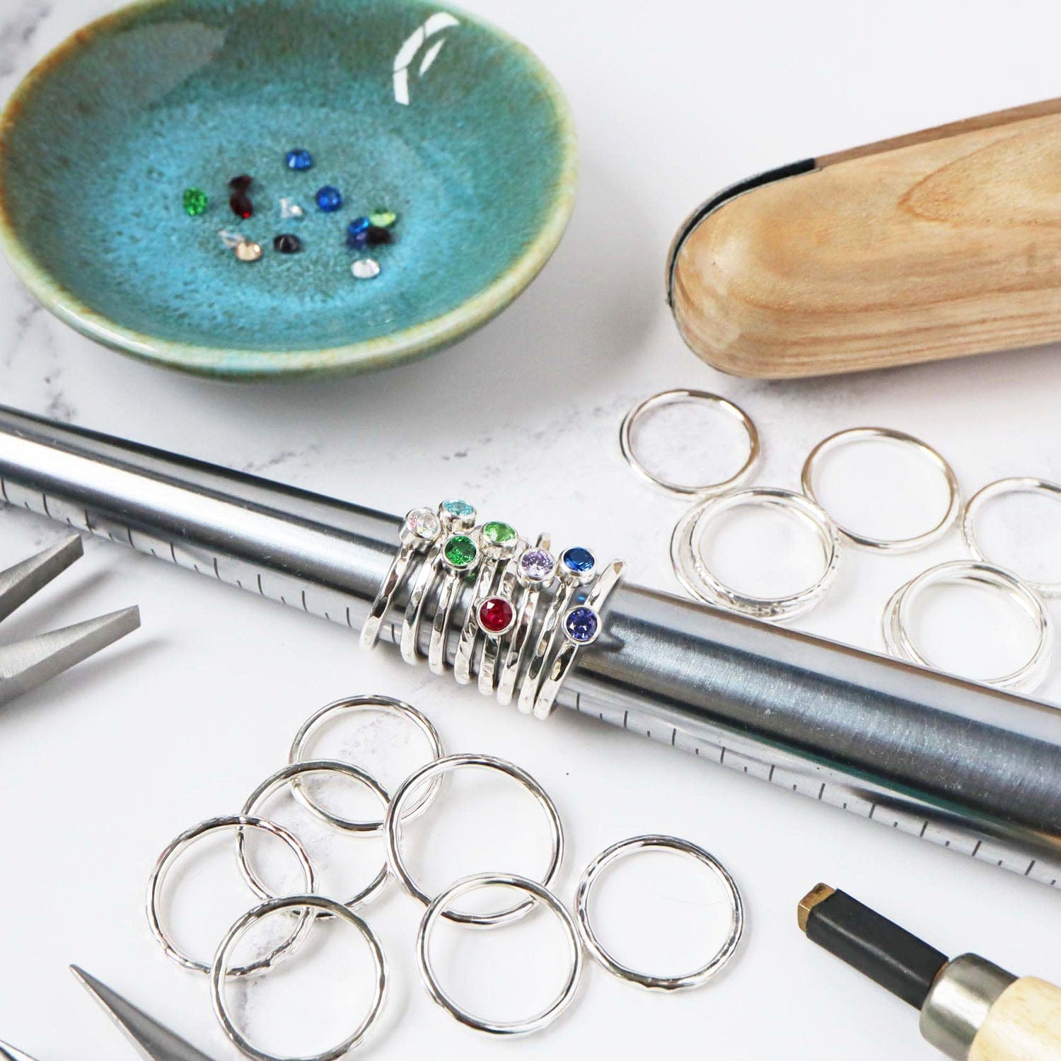 Maggie Read Jewellery Jewellery Class Gemstone Stacking Rings Workshop