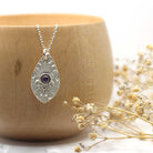 Maggie Read Jewellery Necklaces Fine silver Art Deco Silver Gemstone Necklace