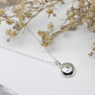 Maggie Read Jewellery Necklaces Sterling silver Molten Nugget Silver Necklace with Aquamarine Gemstone