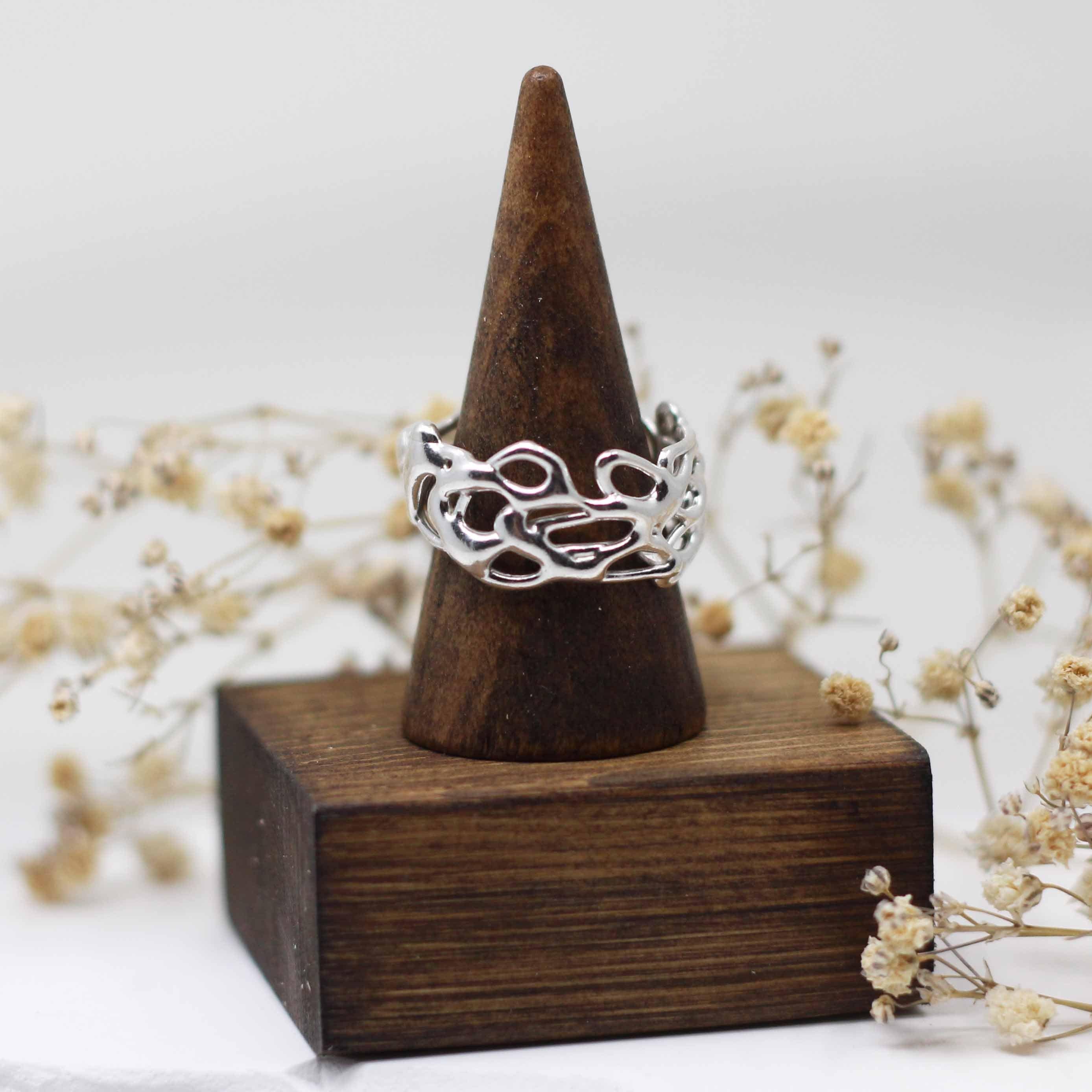 Maggie Read Jewellery Rings Sterling silver Molten Metal Silver Ring 15 (size R)