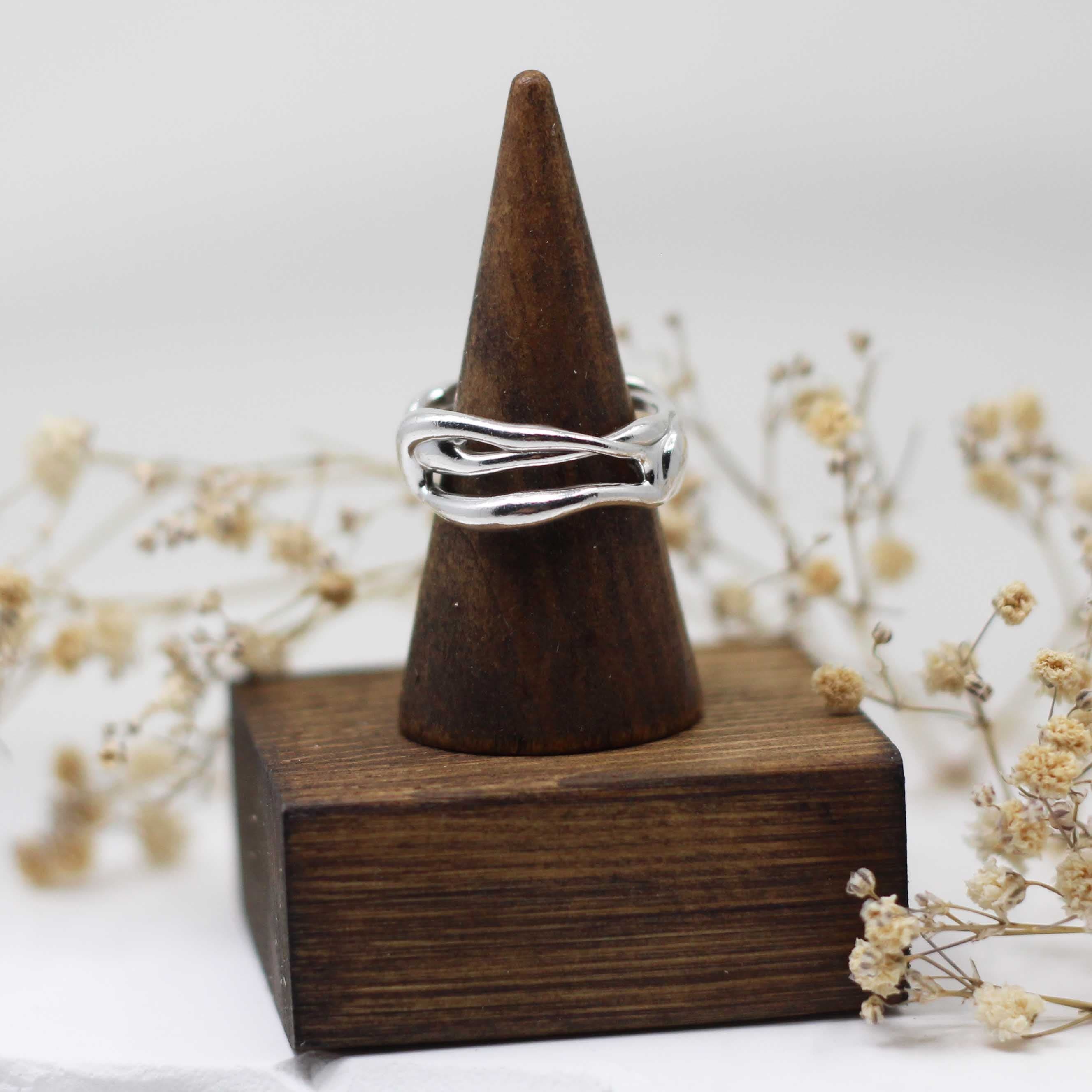 Maggie Read Jewellery Rings Sterling silver Molten Metal Silver Ring 16 (size N 1/2)