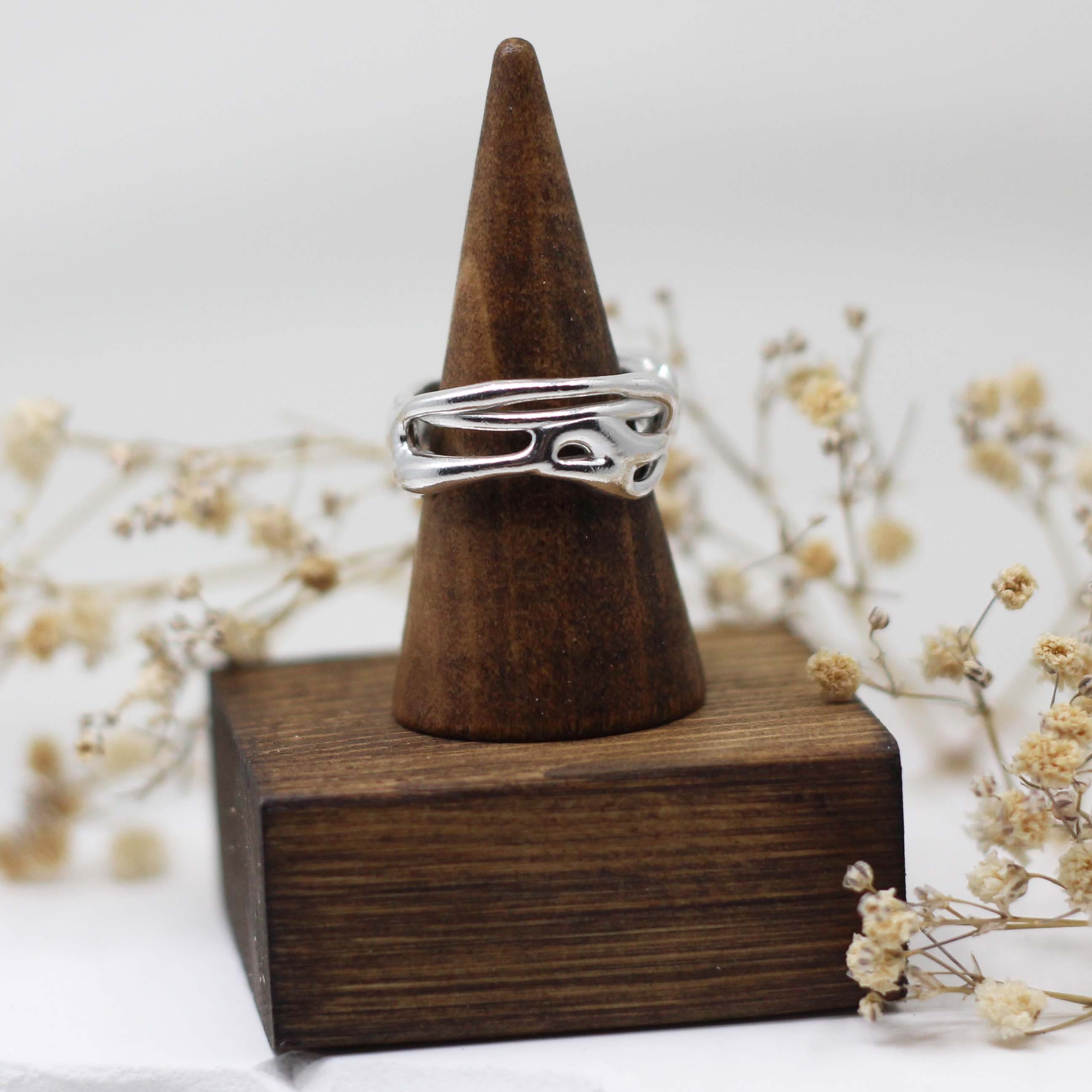 Maggie Read Jewellery Rings Sterling silver Molten Metal Silver Ring 16 (size N 1/2)