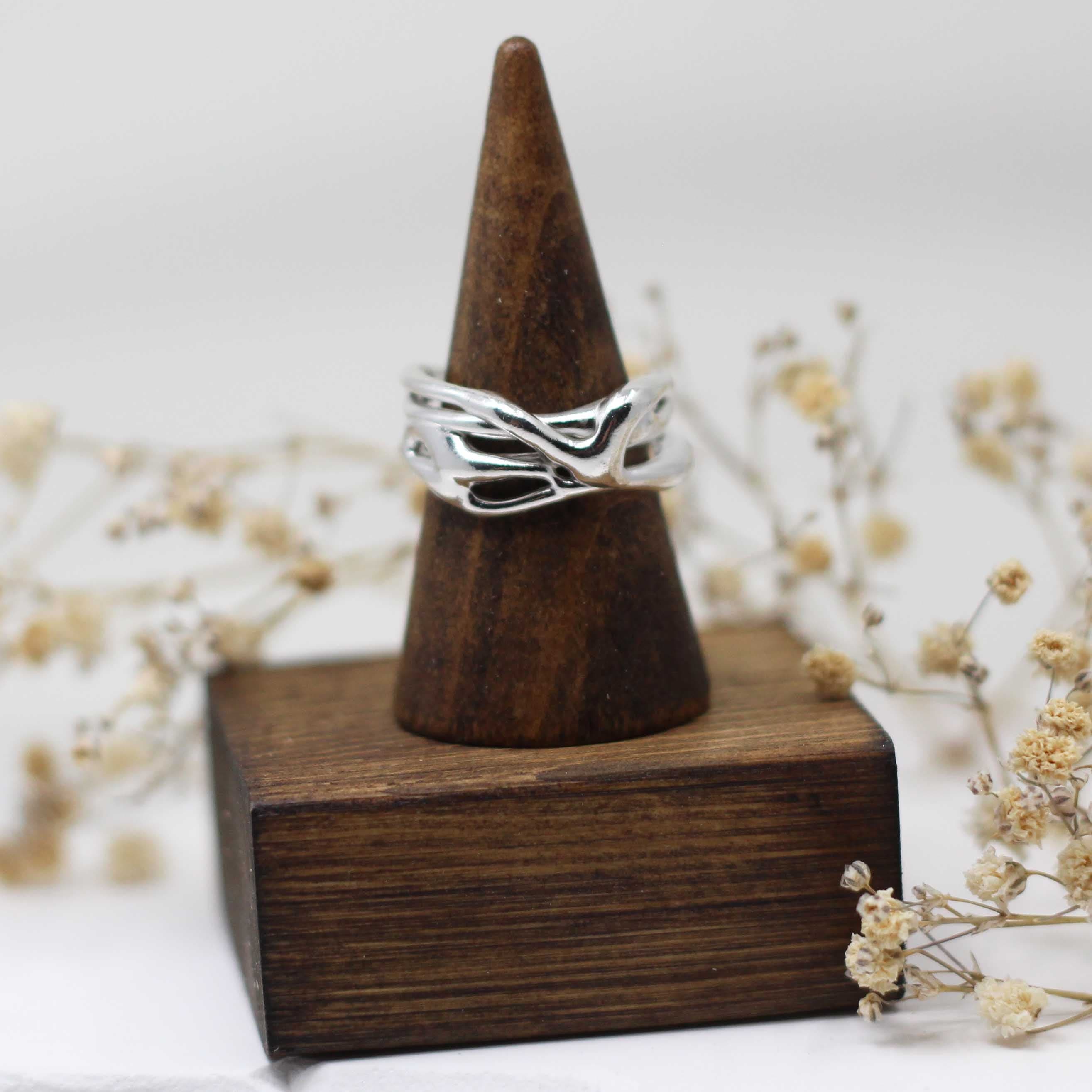 Maggie Read Jewellery Rings Sterling silver Molten Metal Silver Ring 16 (size N 1/2)