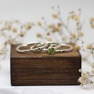 Maggie Read Jewellery Rings Sterling silver Peridot Green Gemstone Stacking Rings (size P)