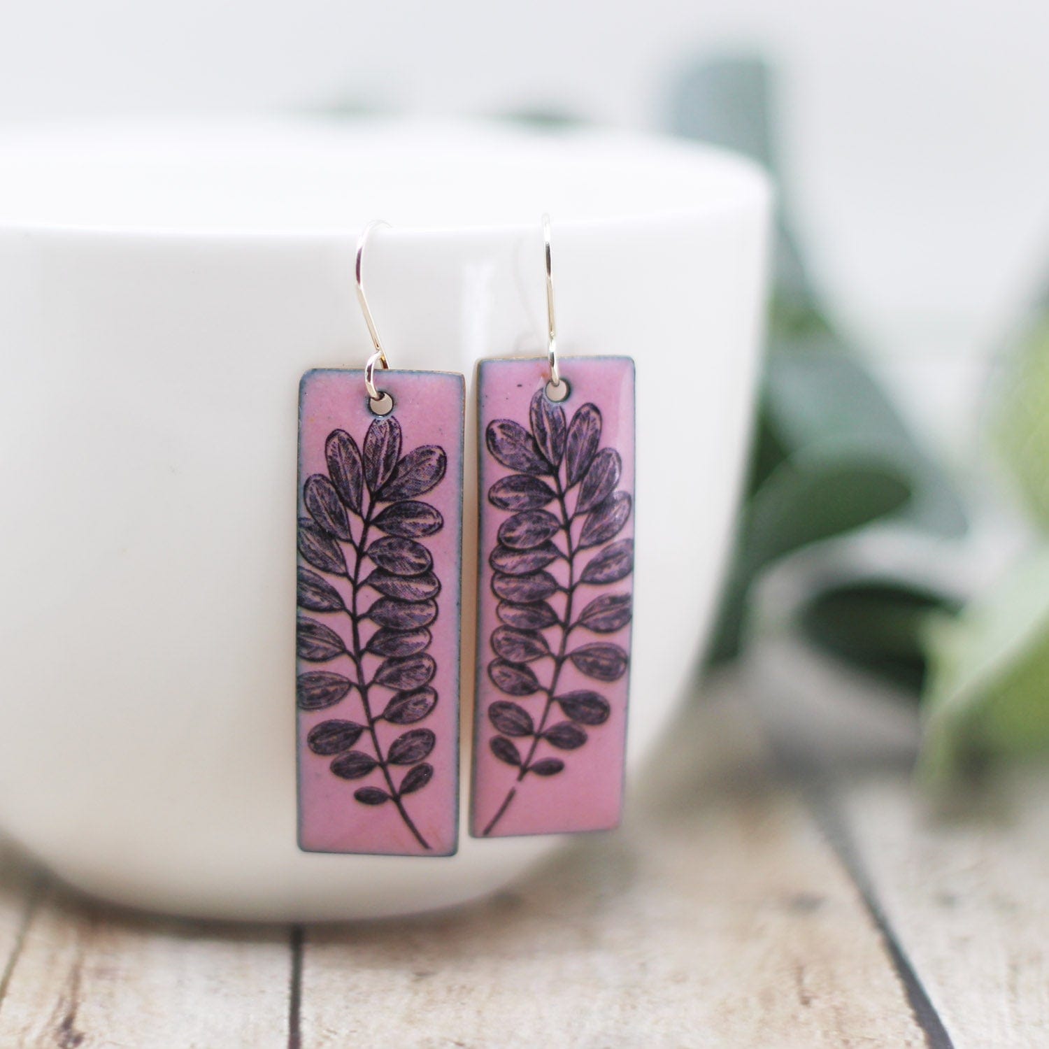 Maggie Read Jewellery Earrings Pink Floral Enamel Earrings