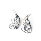 Maggie Read Jewellery Earrings Sterling silver Molten Metal Loopy Silver Earrings