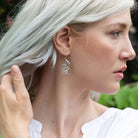 Maggie Read Jewellery Earrings Sterling silver Molten Metal Loopy Silver Earrings