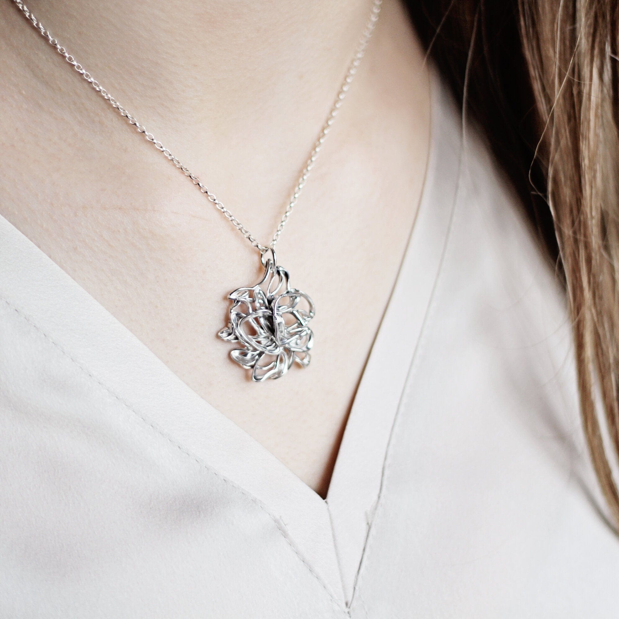 Maggie Read Jewellery Necklaces Molten Metal Silver Necklace