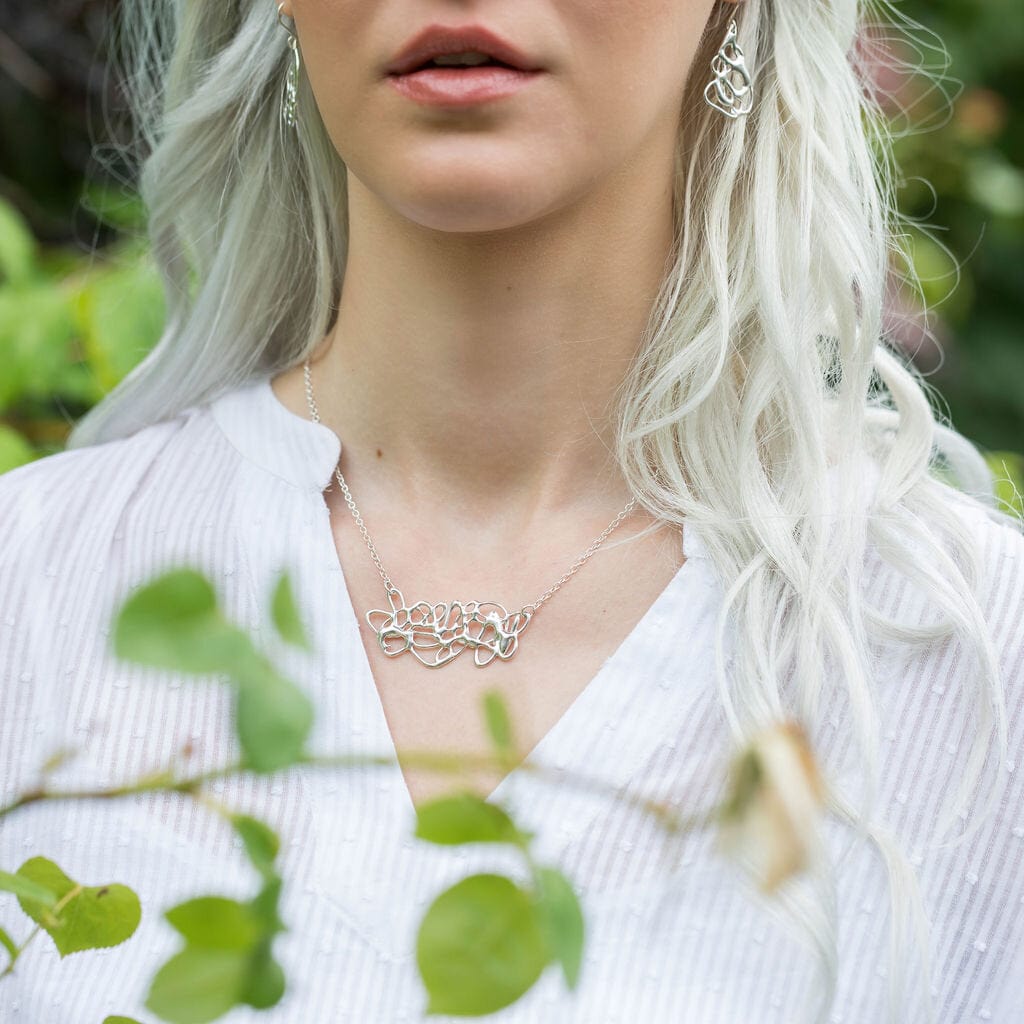 Maggie Read Jewellery Necklaces Sterling silver Molten Metal Loopy Silver Necklace