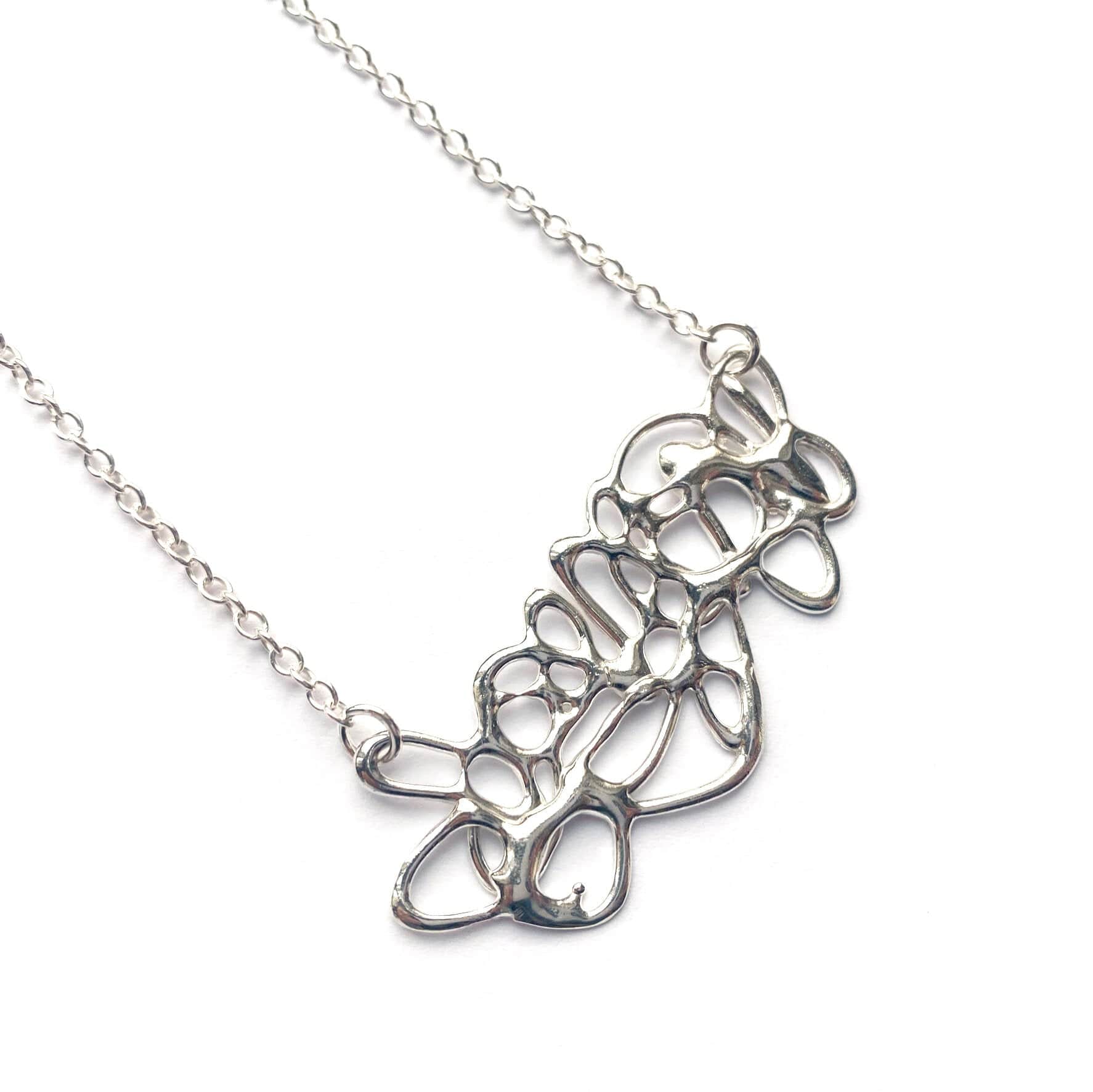 Maggie Read Jewellery Necklaces Sterling silver Molten Metal Loopy Silver Necklace