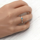 Maggie Read Jewellery Rings Sterling silver London Blue Topaz Silver & Gold Ring