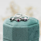 Maggie Read Jewellery Rings Sterling silver Molten Gemstone Stacking Rings