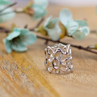 Maggie Read Jewellery Rings Sterling silver Molten Metal Adjustable Silver Ring