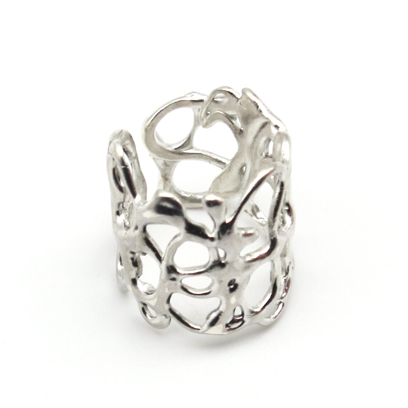 Maggie Read Jewellery Rings Sterling silver Molten Metal Adjustable Silver Ring