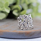 Maggie Read Jewellery Rings Sterling silver Molten Metal Adjustable Silver Ring
