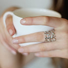 Maggie Read Jewellery Rings Sterling silver Molten Metal Adjustable Silver Ring