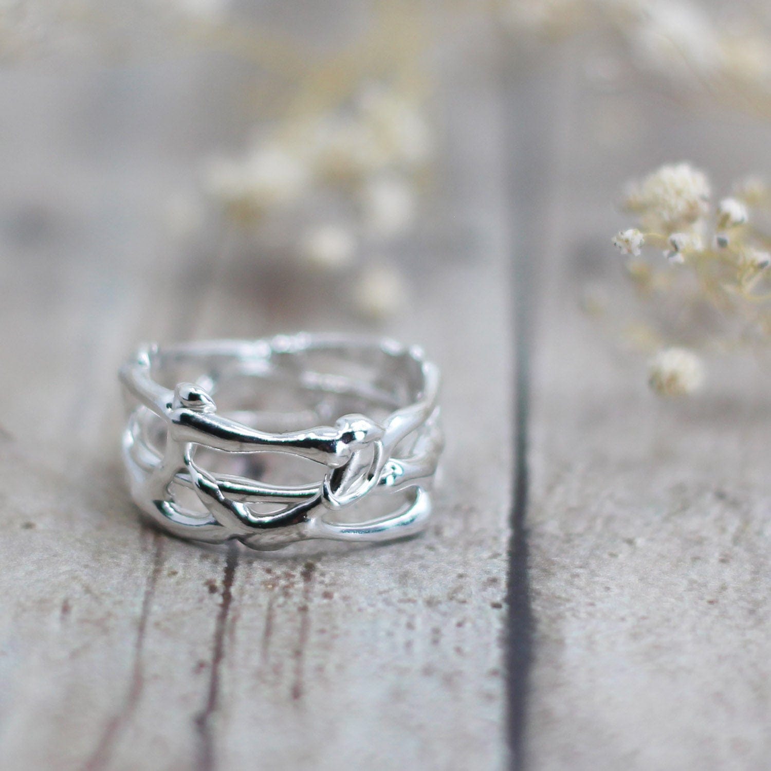 Maggie Read Jewellery Rings Sterling silver Molten Metal Silver Ring 12 (size S1/2)