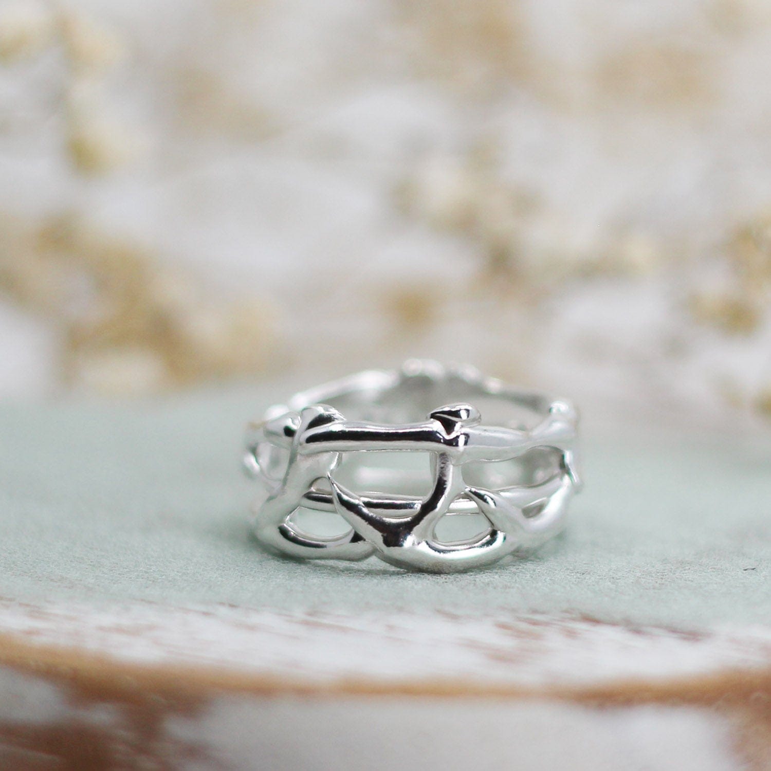 Maggie Read Jewellery Rings Sterling silver Molten Metal Silver Ring 12 (size S1/2)