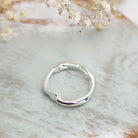 Maggie Read Jewellery Rings Sterling silver Molten Metal Silver Ring 2 (size P)