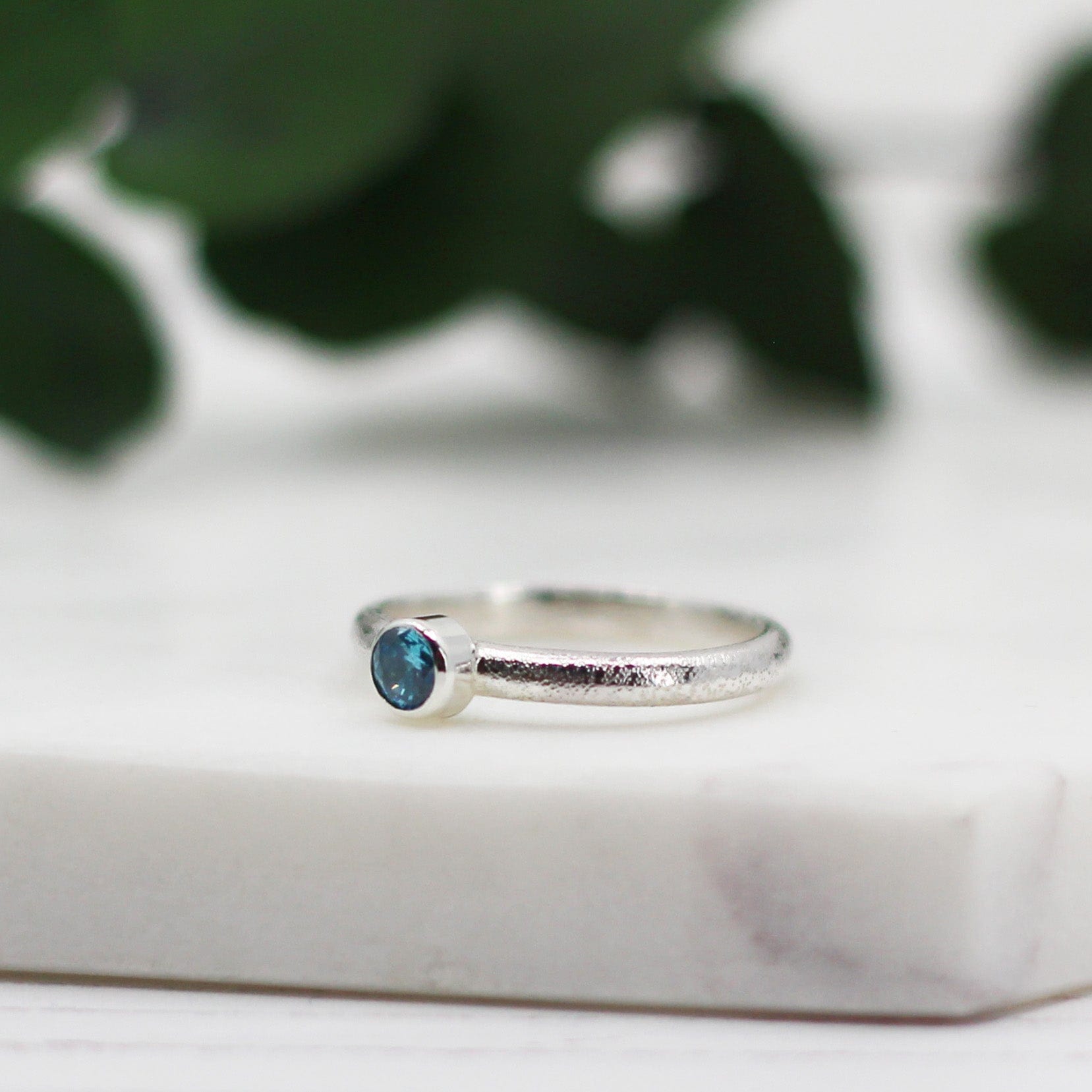 Maggie Read Jewellery Rings Sterling silver Swiss Blue Topaz Silver Ring