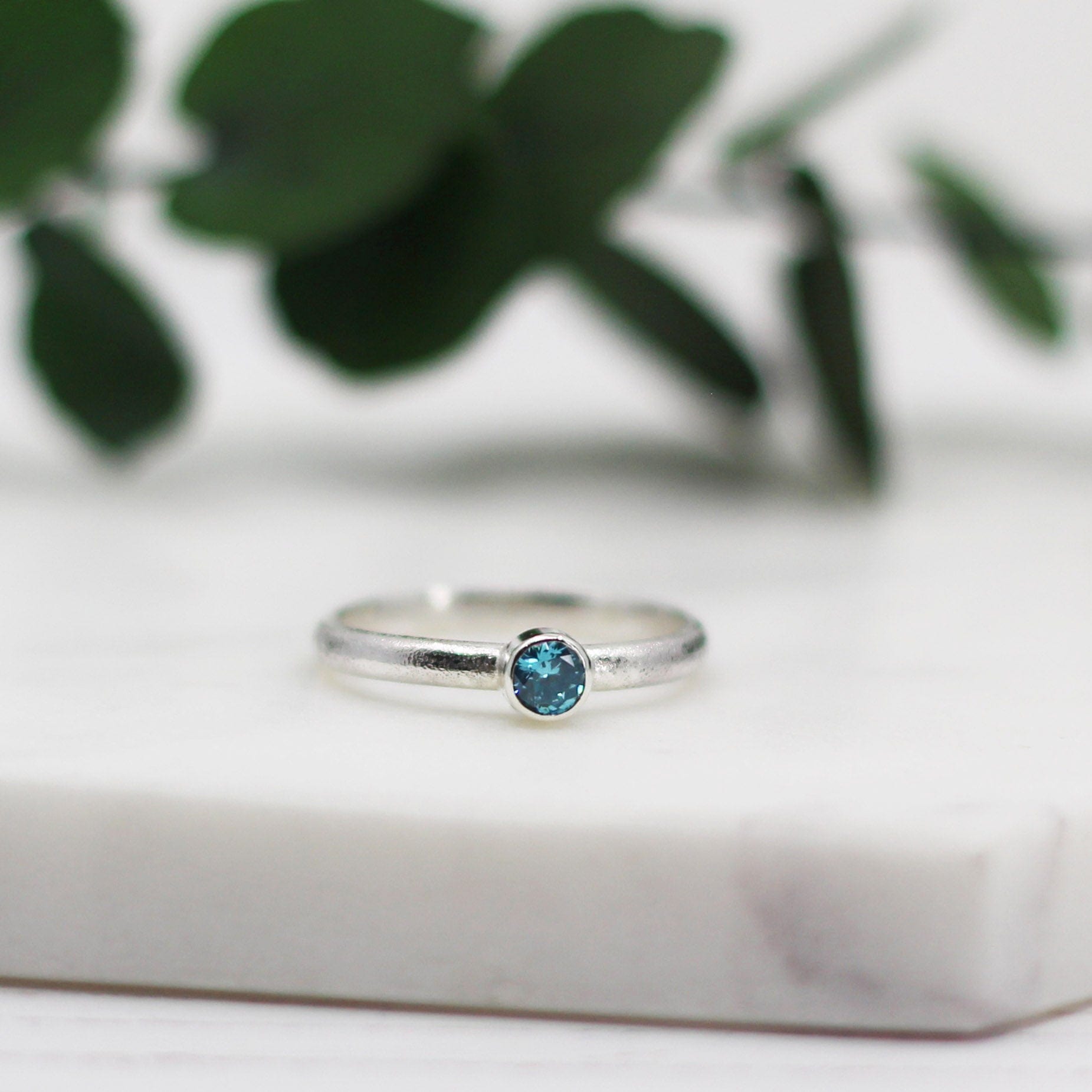 Maggie Read Jewellery Rings Sterling silver Swiss Blue Topaz Silver Ring