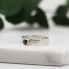 Maggie Read Jewellery Rings Sterling silver Tanzanite Silver & Gold Ring