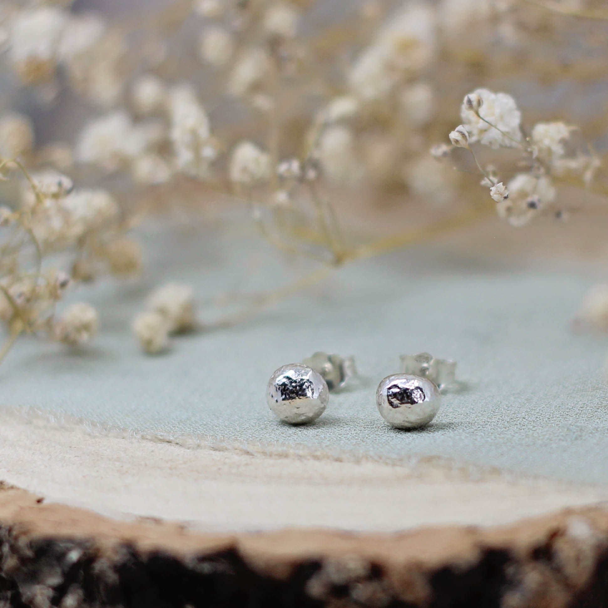 Maggie Read Jewellery Earrings Sterling silver Silver Molten Nugget Stud Earrings