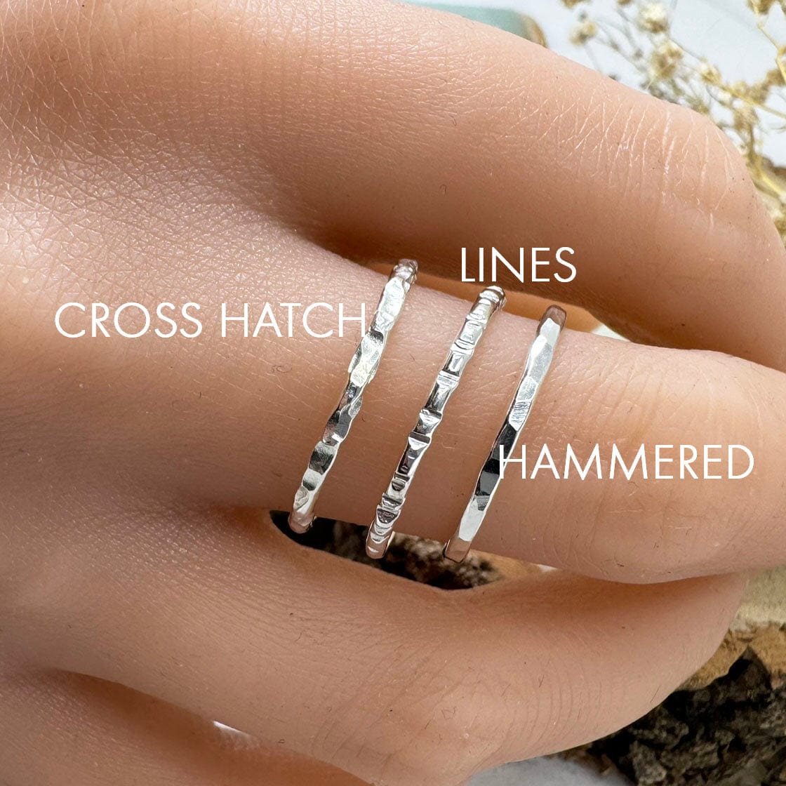 Maggie Read Jewellery Rings Silver Molten Nugget Stacking Rings
