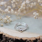 Maggie Read Jewellery Rings Silver Molten Nugget Stacking Rings