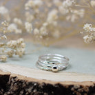 Maggie Read Jewellery Rings Silver Molten Nugget Stacking Rings