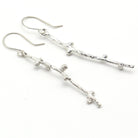 Maggie Read Jewellery Earrings Sterling silver Larch Twig Long Silver Earrings
