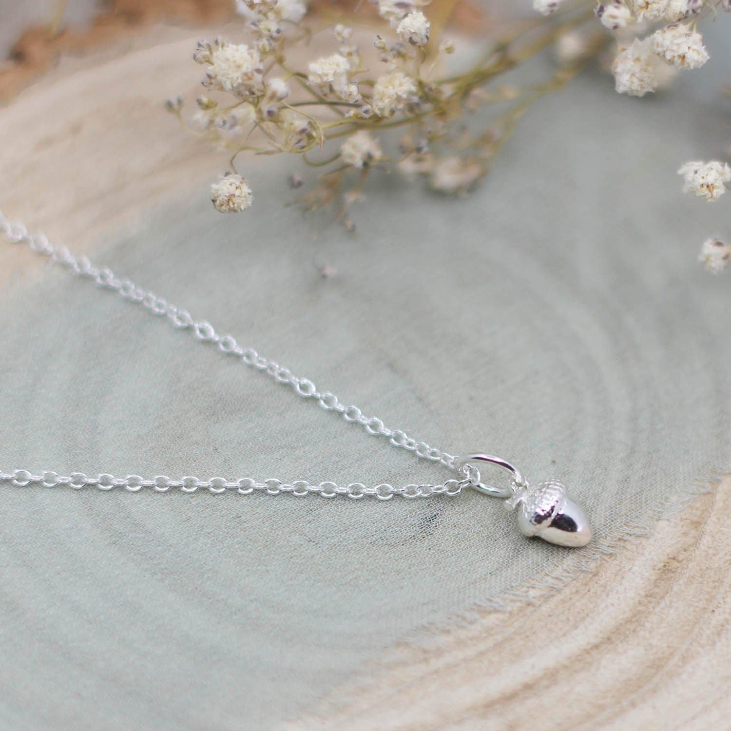 Maggie Read Jewellery Necklaces Acorn Silver Necklace