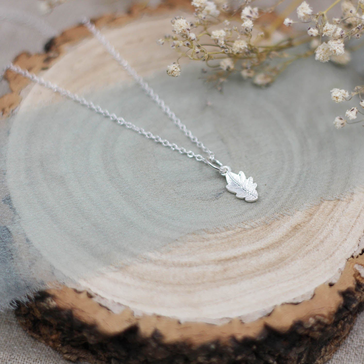 Maggie Read Jewellery Necklaces Oak Leaf Silver Necklace