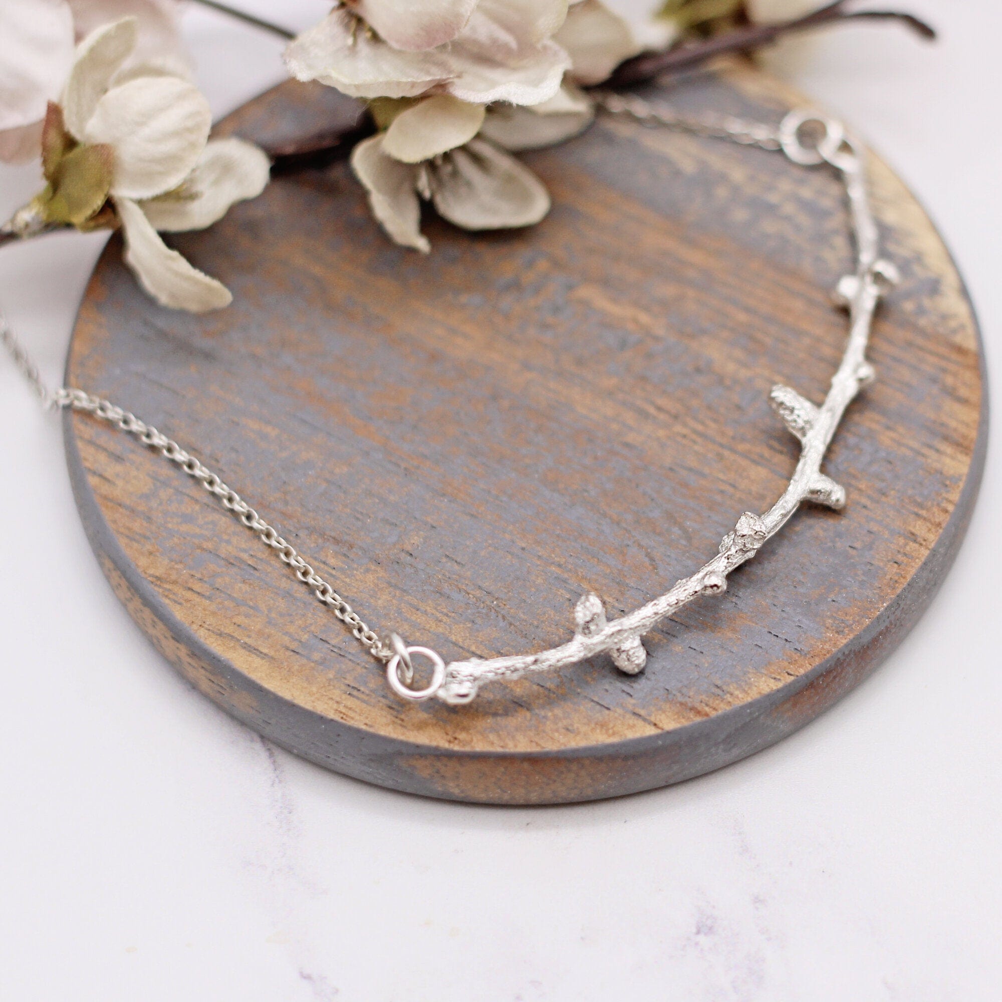 Maggie Read Jewellery Necklaces Sterling silver Larch Twig Silver Necklace