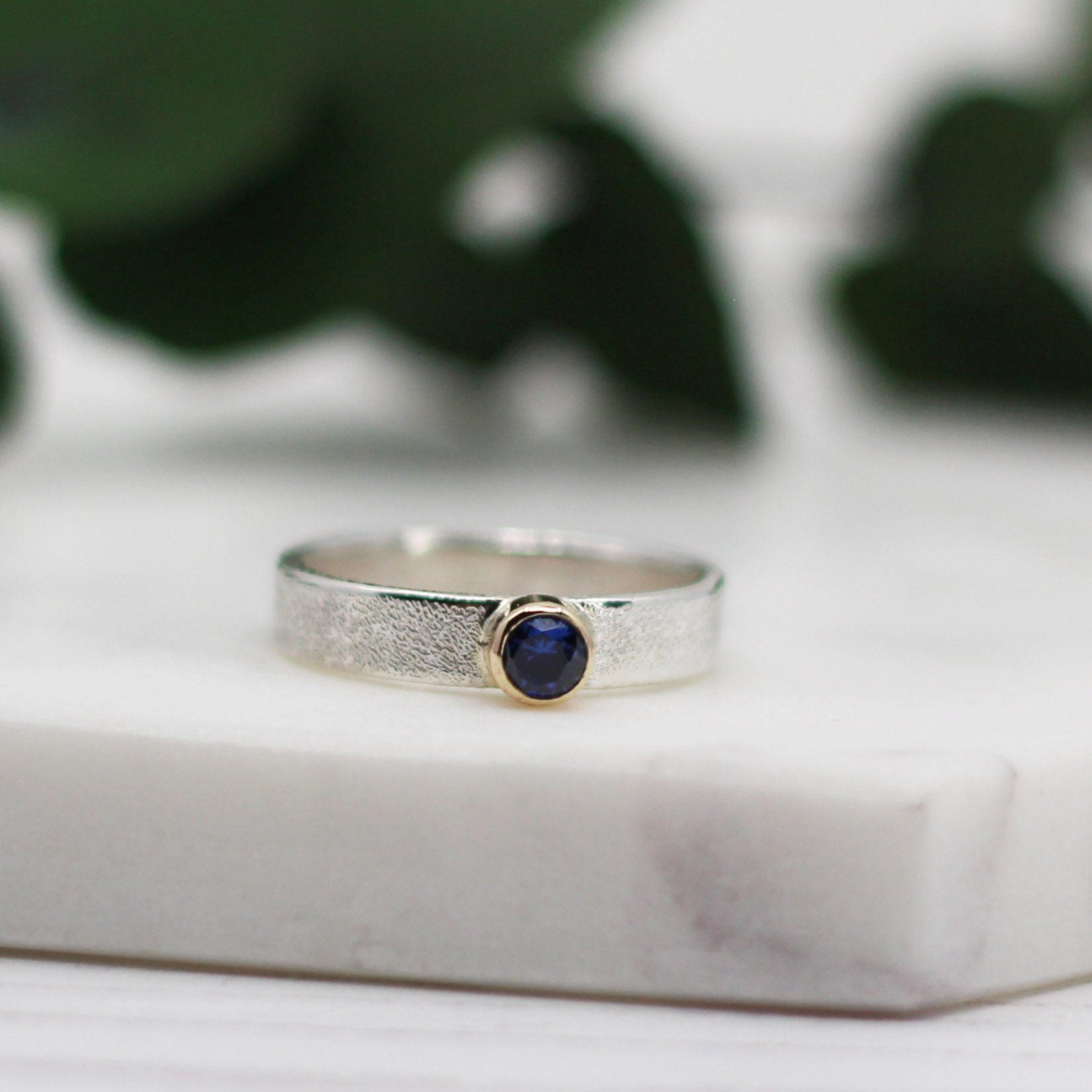 Maggie Read Jewellery Rings Sterling silver Tanzanite Silver & Gold Ring